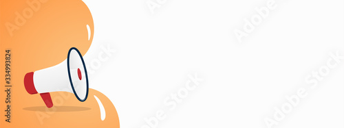 Megaphone or loudspeaker flat icon. Vector illustration