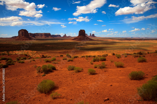 Utah Arizona   USA - August 10  2015  The Monument Valley Navajo Tribal Reservation landscape  Utah Arizona  USA