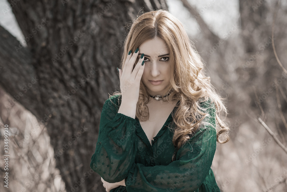 Depression and sadness, young woman in blue mood, negative emotion, stress Depression and sadness, young woman in blue mood, negative emotion, stress