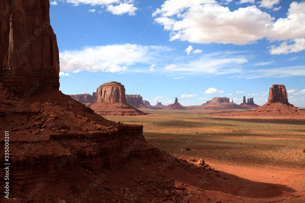Utah/Arizona / USA - August 10, 2015: The Monument Valley Navajo Tribal Reservation landscape, Utah/Arizona, USA Utah/Arizona / USA - August 10, 2015: The Monument Valley Navajo Tribal Reservation landscape, Utah/Arizona, USA
