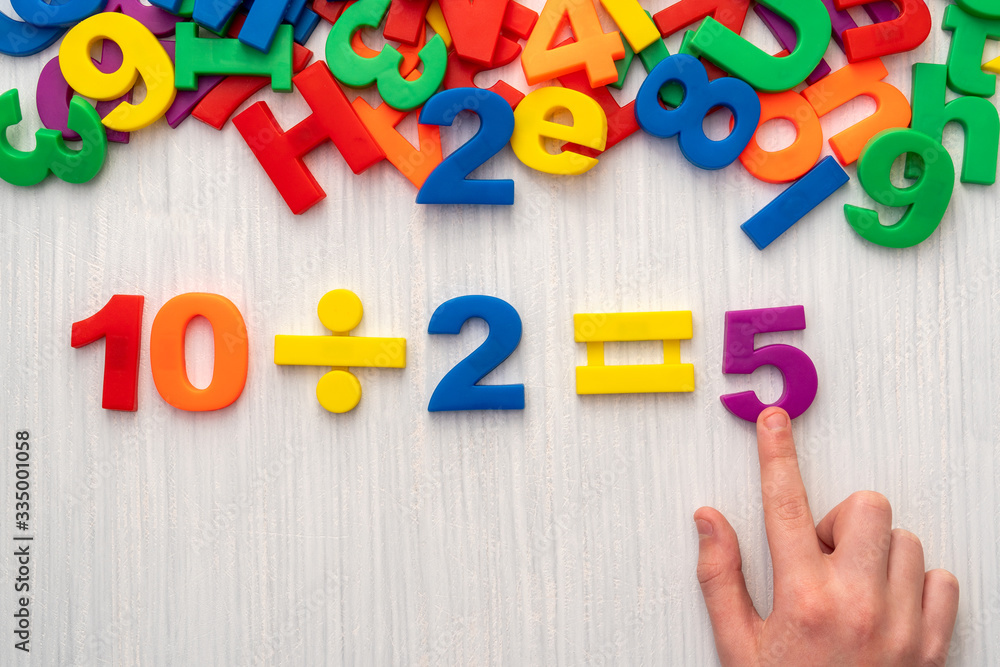Fototapeta premium Child Learning Math