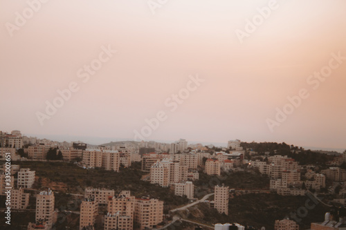 aerial view of the city