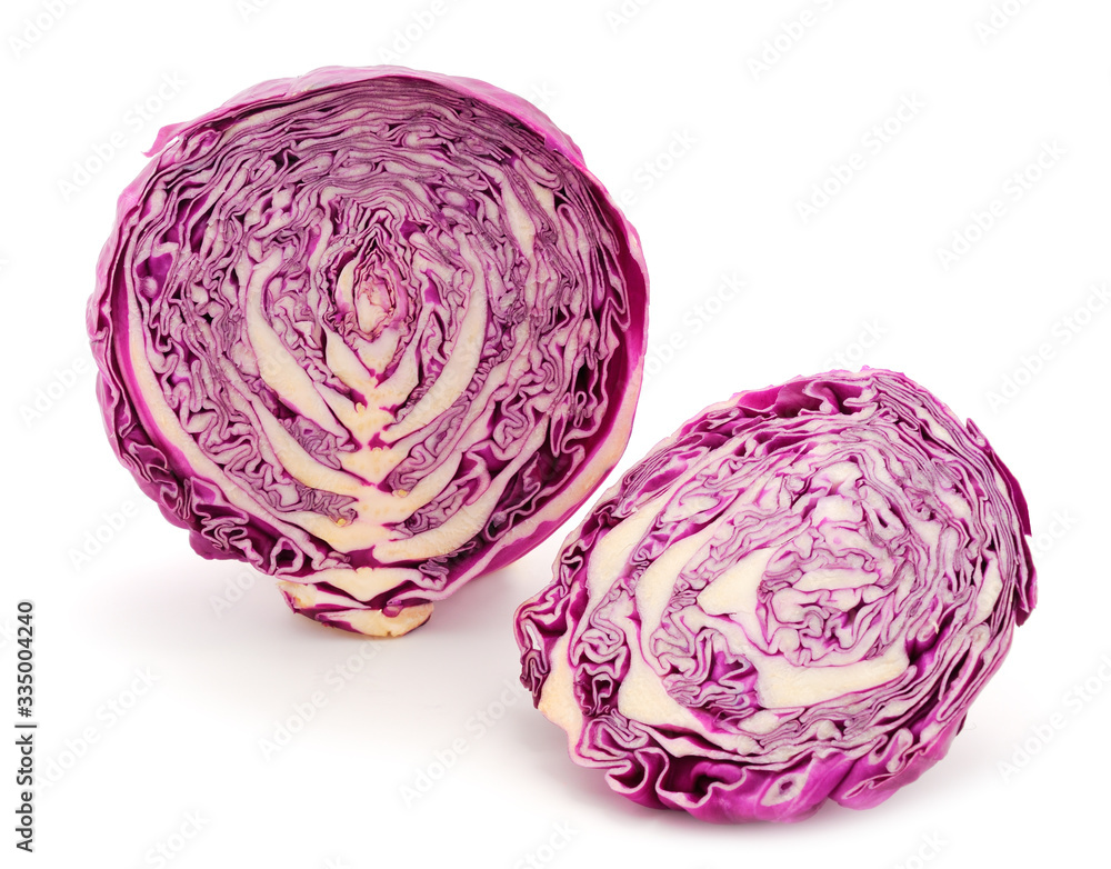 Red cabbage isolated on white background. Red cabbage isolated on white background.