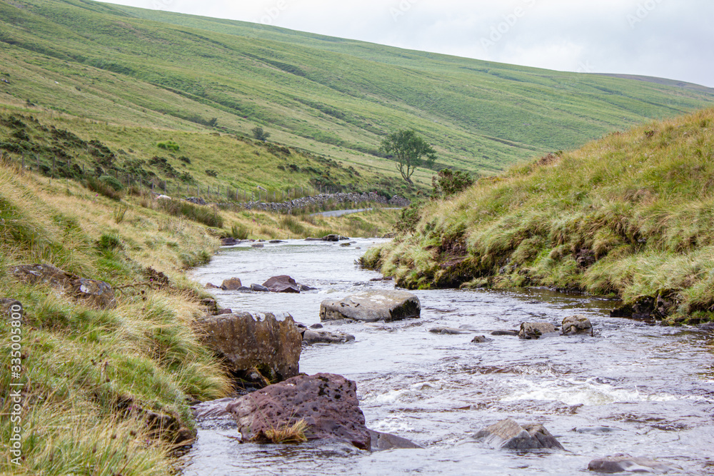 A river near the Black Mountain in the Brecon Beacons, Wales