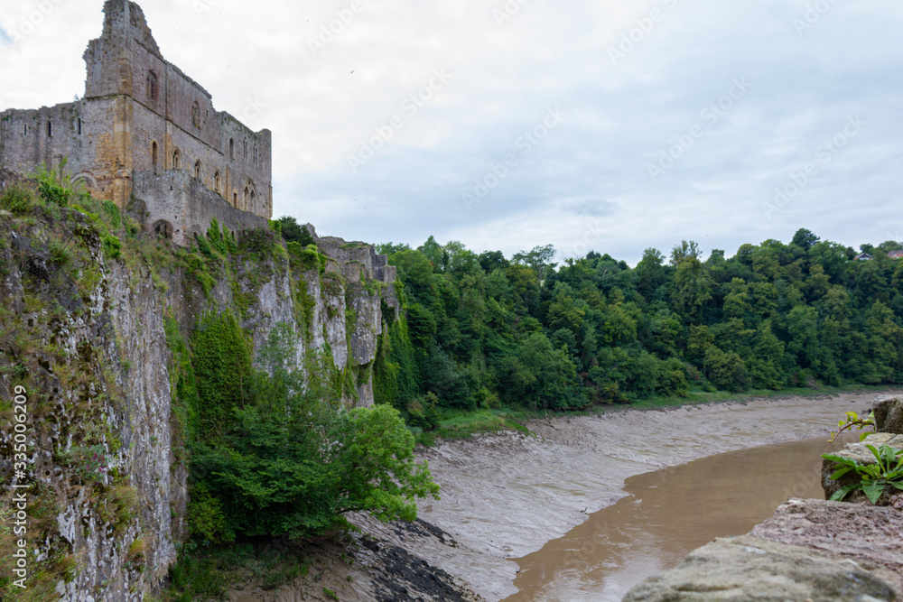 Ruins of Chepstow Castle and the River Wye