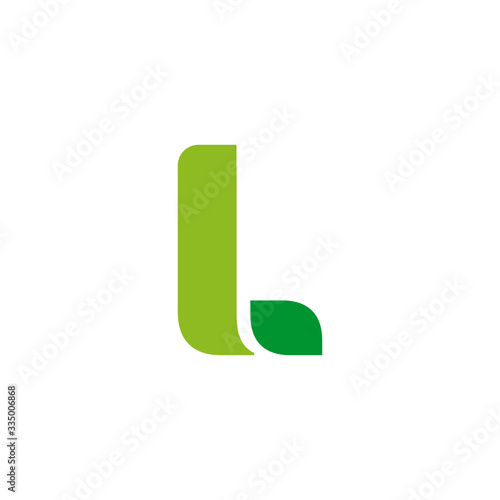L letter initial icon logo design template