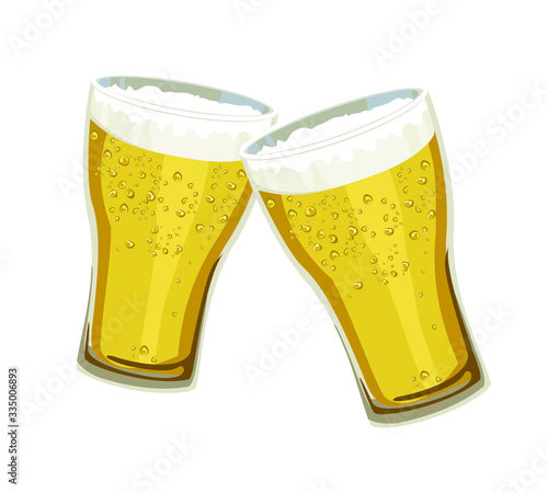 glasses of beer alcohol pub toast drinking cheers chin chin stay hydrated fluid isolated on white background