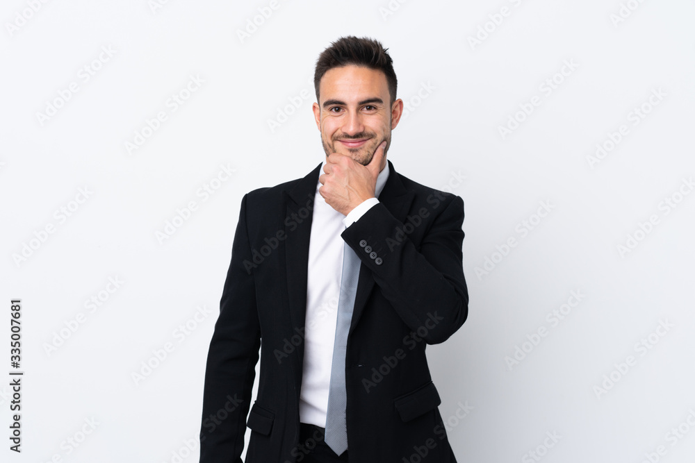 Young business man over isolated background laughing Young business man over isolated background laughing