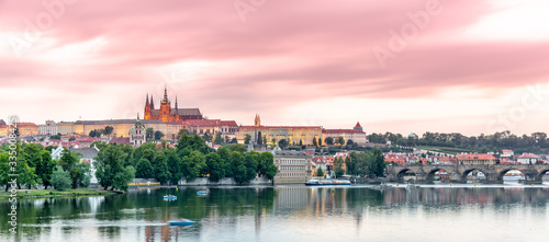 Photography Prague old town and Castle sunset ,Czech Republic