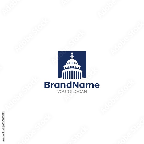 Wallpaper Mural Capitol Building in Square Logo Design Vector Torontodigital.ca
