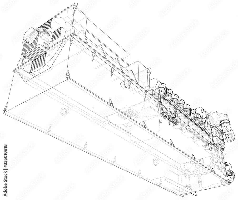 Gas-engine. Gas engine is an internal combustion engine which runs on a gas fuel. Wire-frame line isolated on white. Vector rendering of 3d. Gas-engine. Gas engine is an internal combustion engine which runs on a gas fuel. Wire-frame line isolated on white. Vector rendering of 3d.