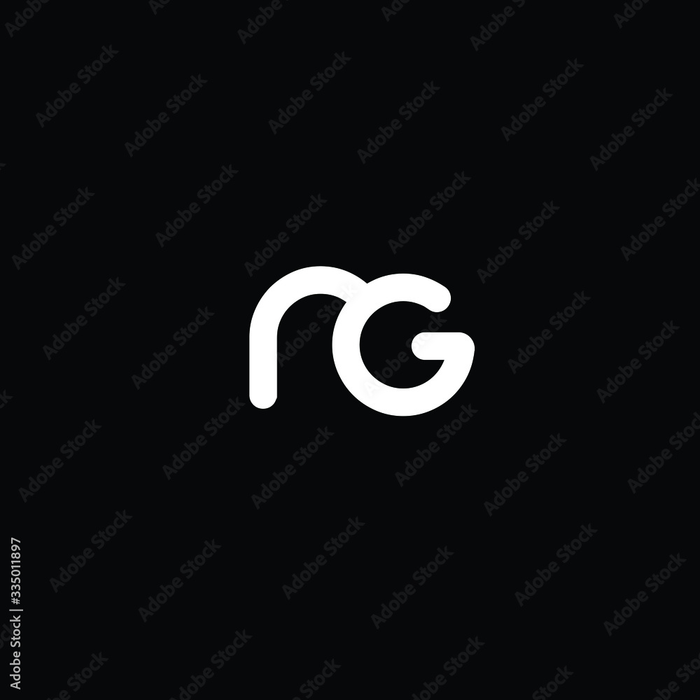 Fototapeta premium Creative Professional Trendy and Minimal Letter AG NG Logo Design in Black and White Color, Initial Based Alphabet Icon Logo in Editable Vector Format