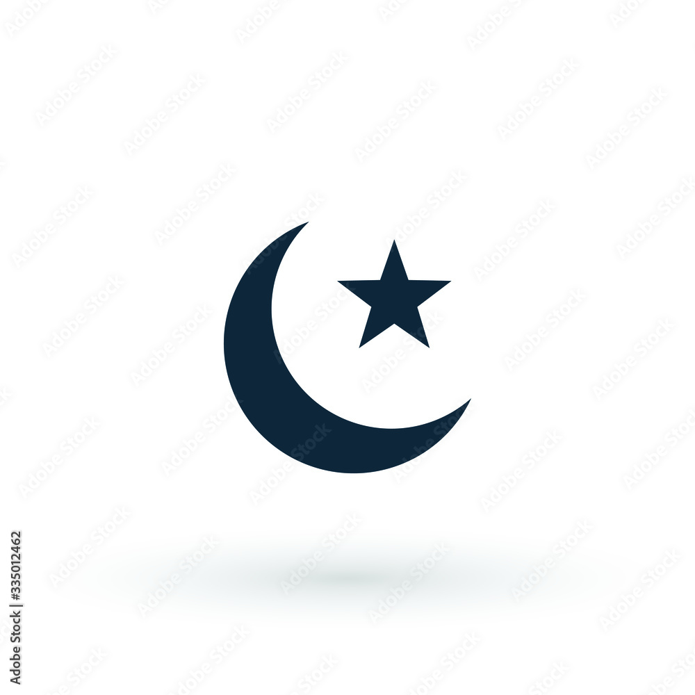 moon star islam islamic muslim religion silhouette icon vector logo symbol moon star islam islamic muslim religion silhouette icon vector logo symbol
