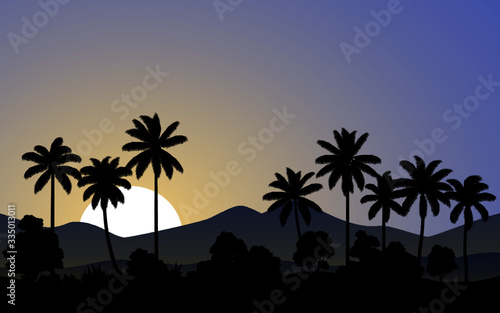 silhouette of palm trees © Johnster Designs