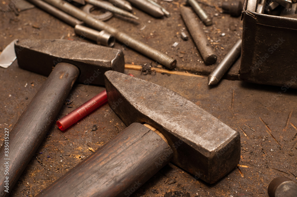 Tool in machine shop.Old tool in workshor. Tool in machine shop.Old tool in workshor.