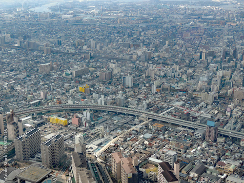 Osaka city view from Abeno Harukas 300m high   Osaka  Japan