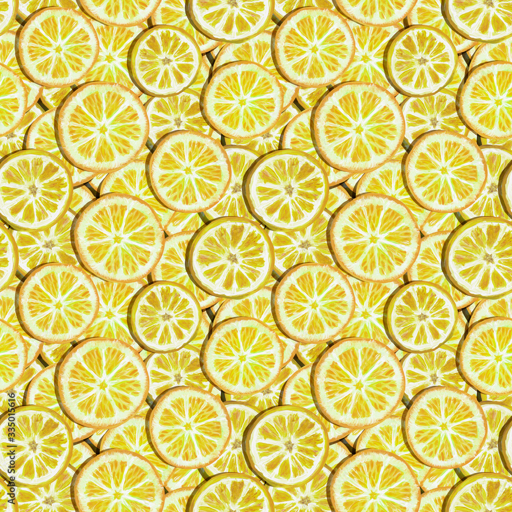 Lemon juicy bright fruit seamless pattern. Design for wallpaper, background, fabric, textile, cafe, restaurant, resort, exotic, packaging. Lemon juicy bright fruit seamless pattern. Design for wallpaper, background, fabric, textile, cafe, restaurant, resort, exotic, packaging.