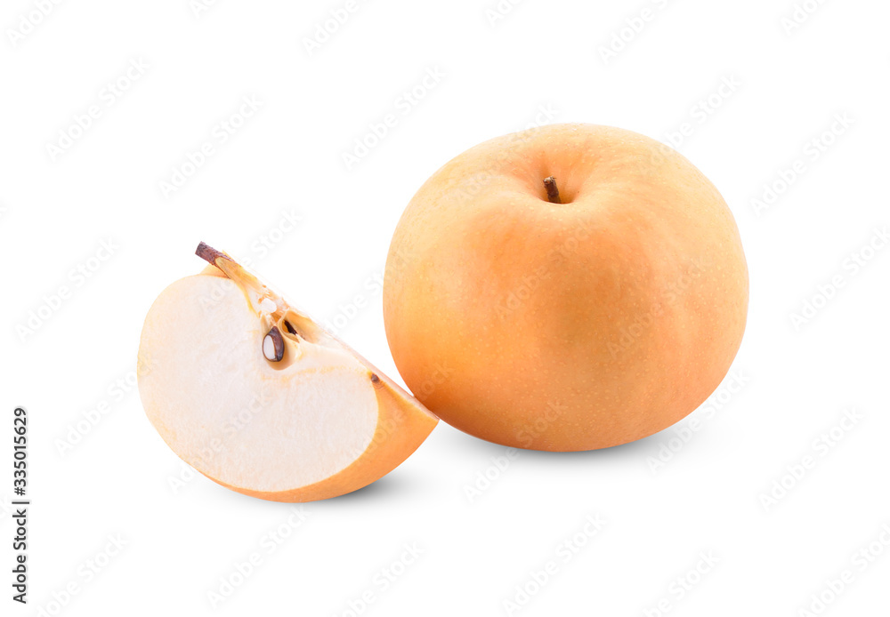 chinese pear fruit isolated on white background chinese pear fruit isolated on white background