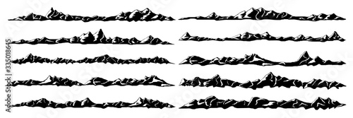 hand drawn mountains