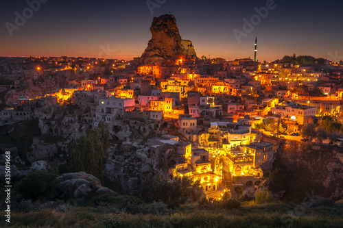 Typical Cappadocian landscape, close to Urgup, on the road to Goreme. Nevsehir, Anatolia, Turkey