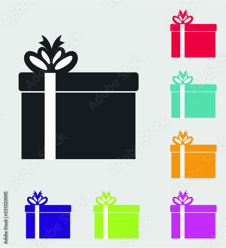 Gift boxes, presents isolated on white. Colorful wrapped. Sale, shopping concept. Collection for Birthday, Christmas. For Vector Cartoon flat design