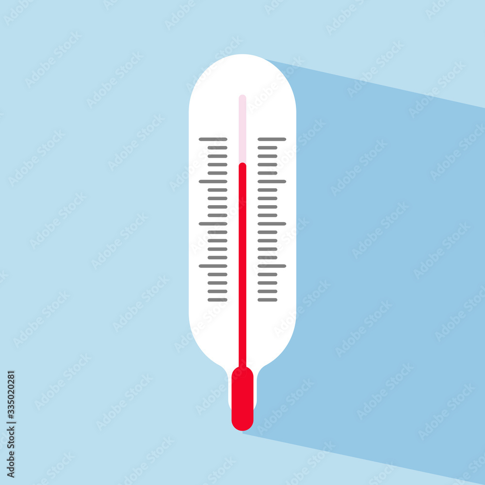 Thermometer icon flat design style. Simple icon. Modern flat icon in stylish colors. Web site page and mobile app design element. Thermometer icon flat design style. Simple icon. Modern flat icon in stylish colors. Web site page and mobile app design element.