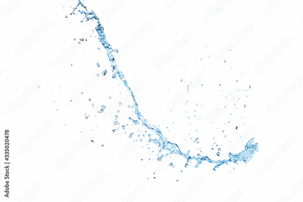 Water splash isolated on white background. Clear water concept. selective focus Water splash isolated on white background. Clear water concept. selective focus