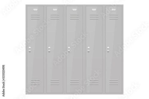 Gray lockers section