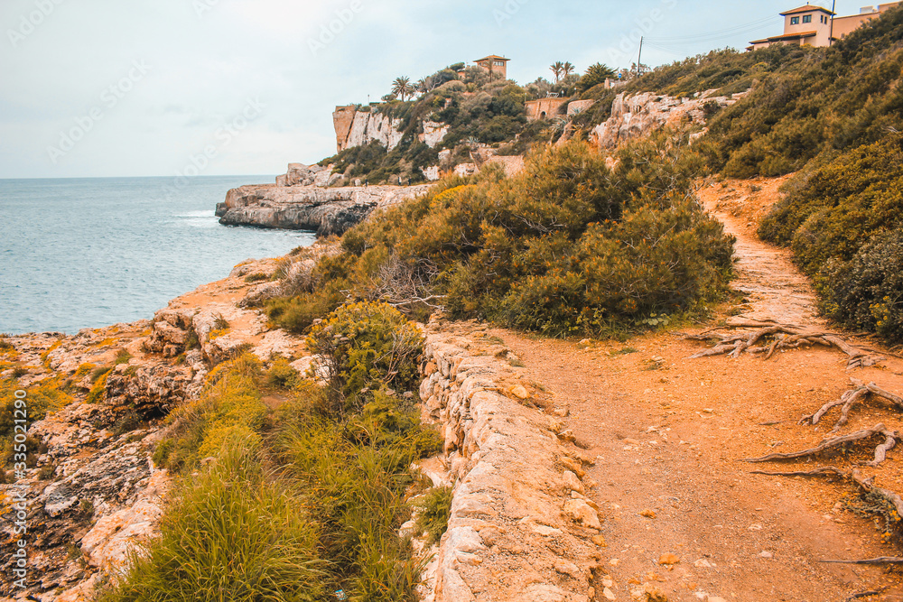 scenic coastline in Cala Figuera, Mallorca, Spain