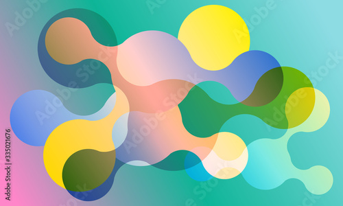 Abstract connected circles vector banner background. photo