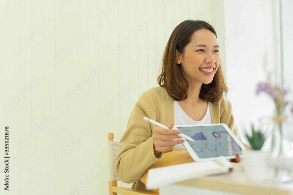 close up young asian employee woman video conference with marketing and sale team to showing and explaining research in living room for technology and work from home concept close up young asian employee woman video conference with marketing and sale team to showing and explaining research in living room for technology and work from home concept