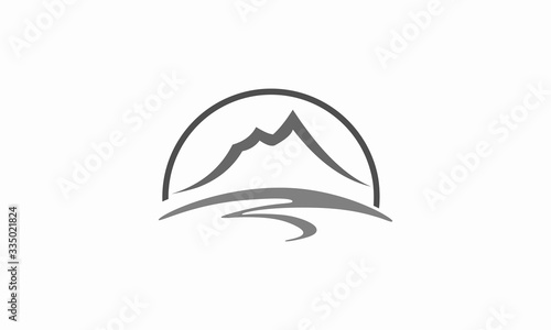 mountain vector logo design