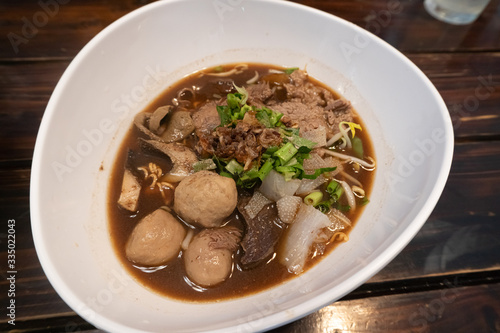 Thai style noodle blood soup
