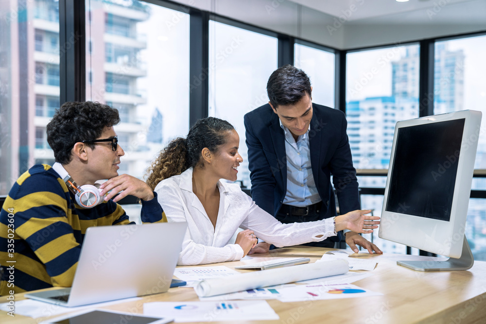 Business people work in teams while working in the office, Business concepts and team work. Business people work in teams while working in the office, Business concepts and team work.