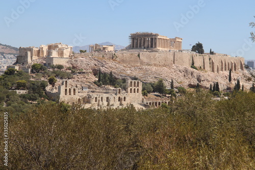Vue sur le Parthénon à Athènes