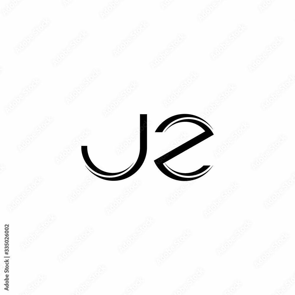 JZ Logo monogram with slice rounded modern design template JZ Logo monogram with slice rounded modern design template