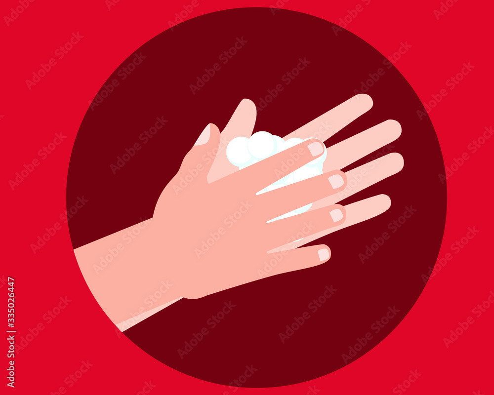 Washing hands with soap to prevent virus and bacteria vector Illustration. Washing hands with soap to prevent virus and bacteria vector Illustration.