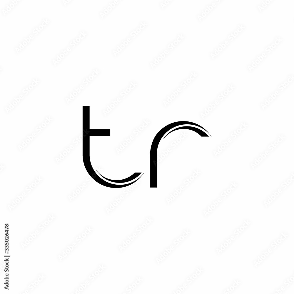 TR Logo monogram with slice rounded modern design template