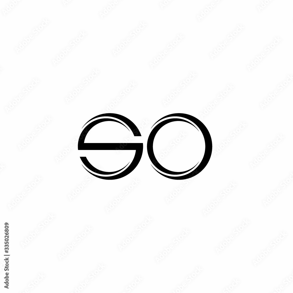 SO Logo monogram with slice rounded modern design template SO Logo monogram with slice rounded modern design template
