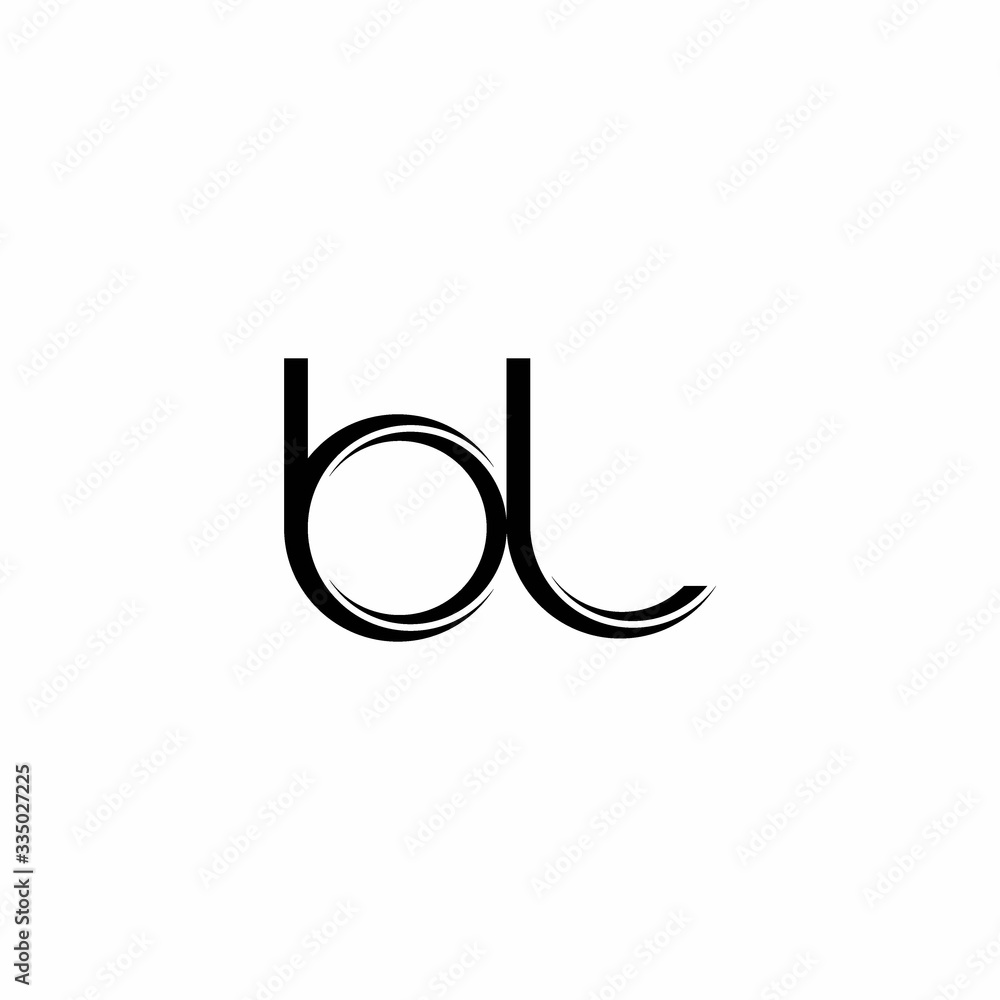 BL Logo monogram with slice rounded modern design template BL Logo monogram with slice rounded modern design template