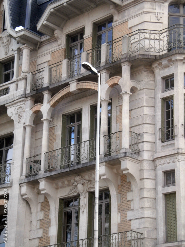 Aix-les-Bains, France - December 11th 2012 : Old building in the city of Aix-les-Bains, in a kind of Victorian style.