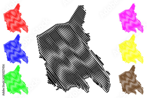 Mazsalaca Municipality (Republic of Latvia, Administrative divisions of Latvia, Municipalities and their territorial units) map vector illustration, scribble sketch Mazsalaca map