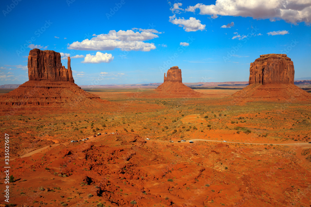 Utah/Arizona / USA - August 10, 2015: The Monument Valley Navajo Tribal Reservation landscape, Utah/Arizona, USA Utah/Arizona / USA - August 10, 2015: The Monument Valley Navajo Tribal Reservation landscape, Utah/Arizona, USA