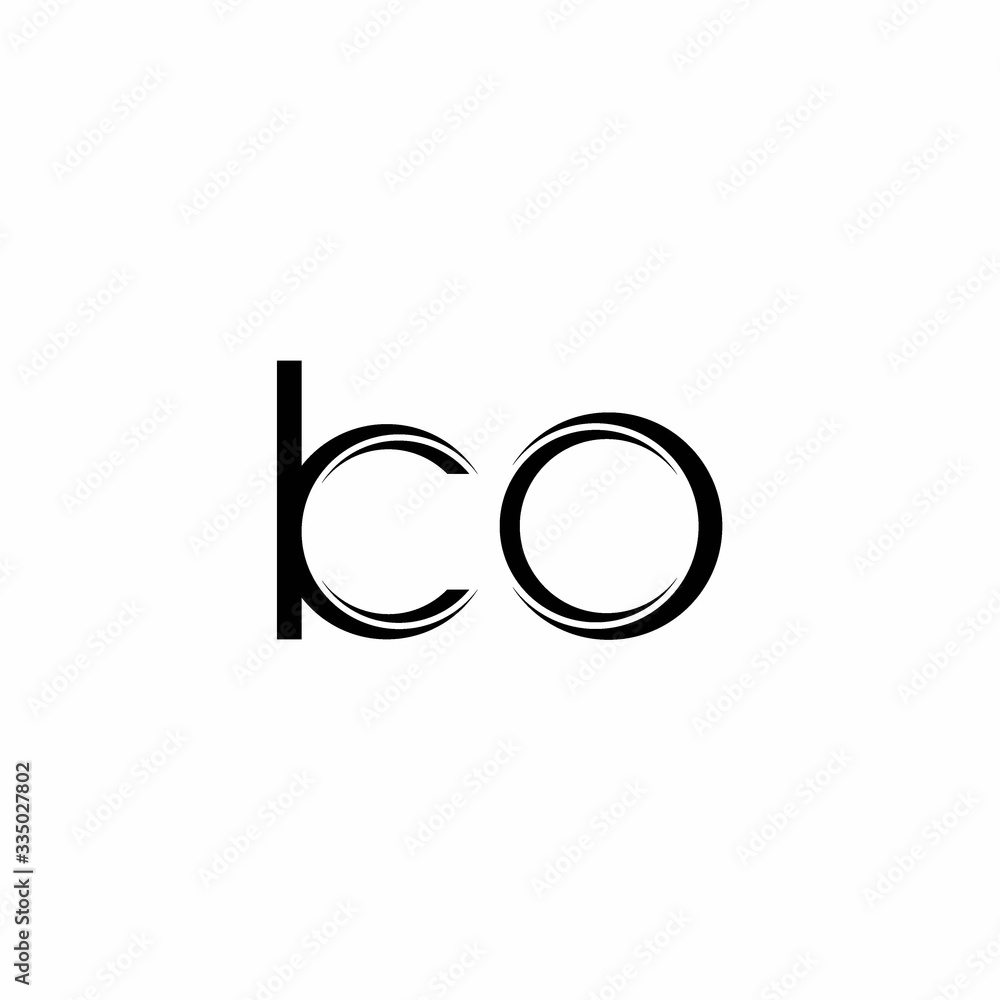 KO Logo monogram with slice rounded modern design template KO Logo monogram with slice rounded modern design template