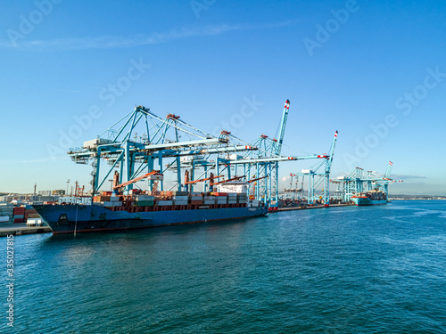 The port of Algesiras in south of spain