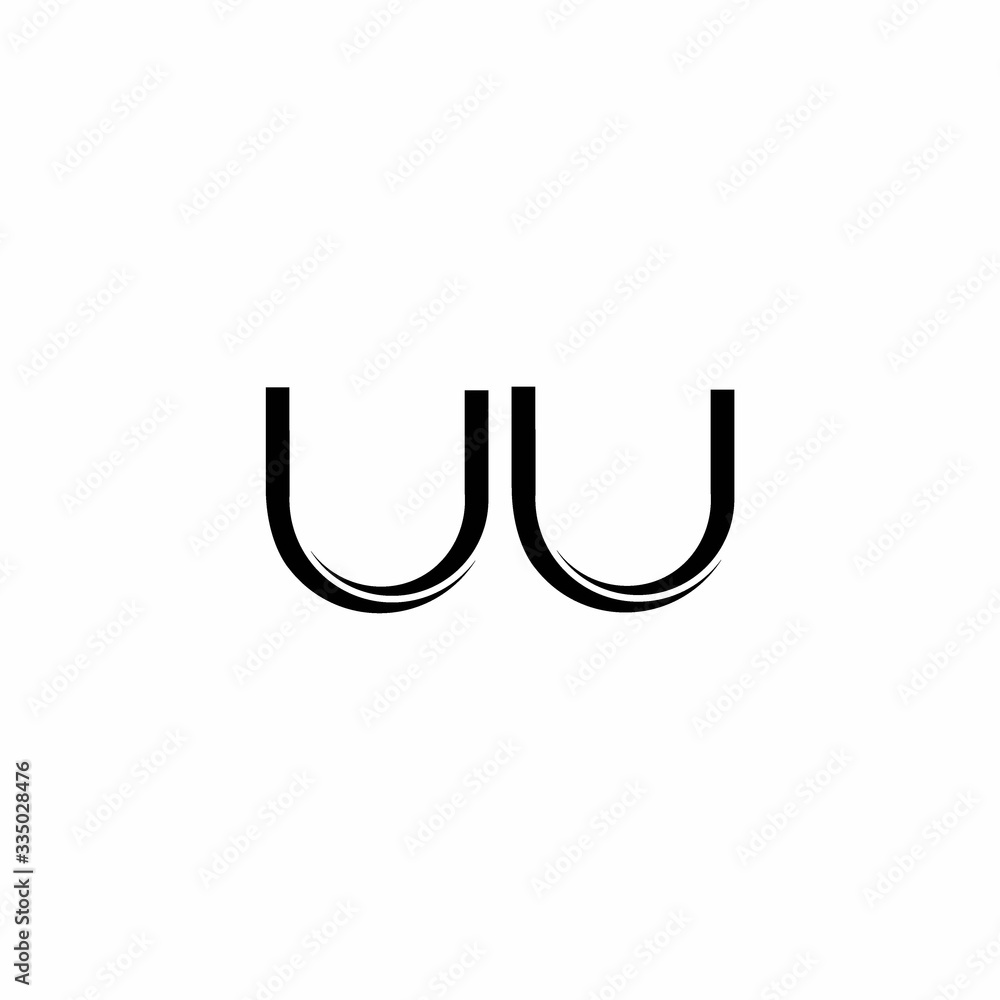 UU Logo monogram with slice rounded modern design template UU Logo monogram with slice rounded modern design template