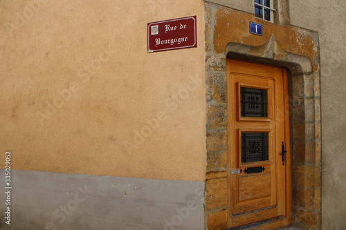 Bourgogne street in old French wine town