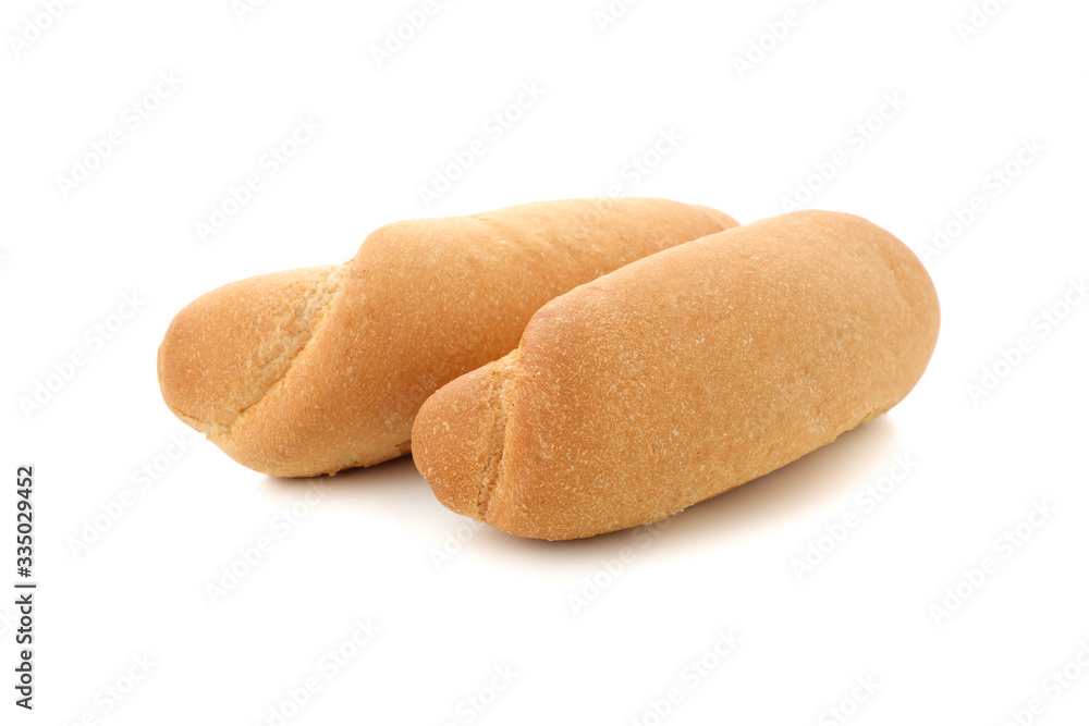 Hot dog buns isolated on white background Hot dog buns isolated on white background