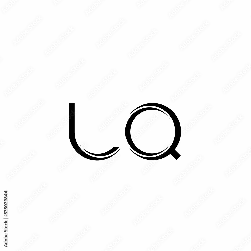 LQ Logo monogram with slice rounded modern design template LQ Logo monogram with slice rounded modern design template