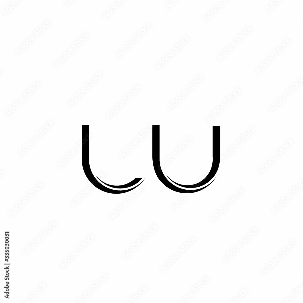 LU Logo monogram with slice rounded modern design template LU Logo monogram with slice rounded modern design template